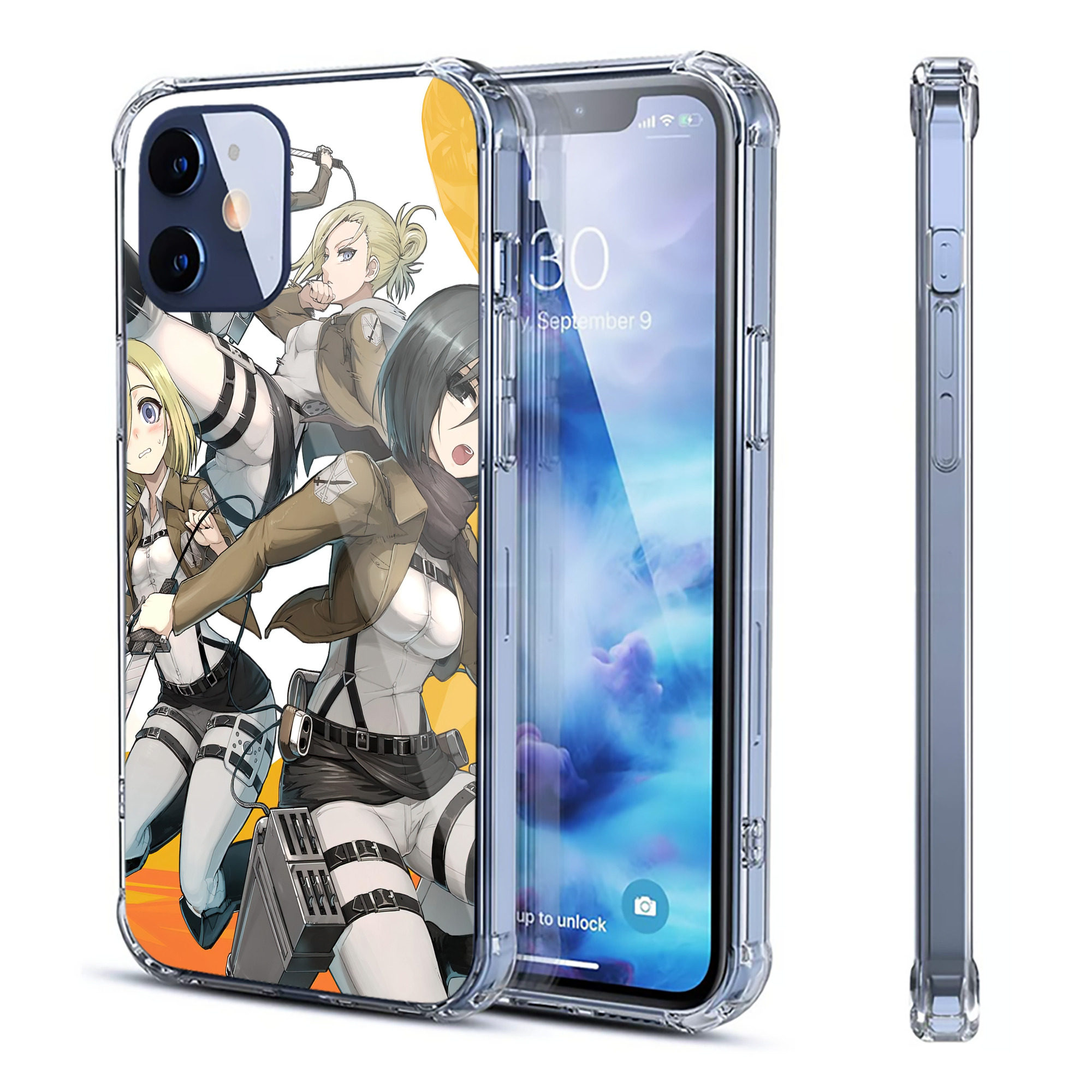 （画像用） 進撃の巨人 Attack on Titan 【iPhone 12シリーズ対応】透明スマホケース（クリアソフトケース）
